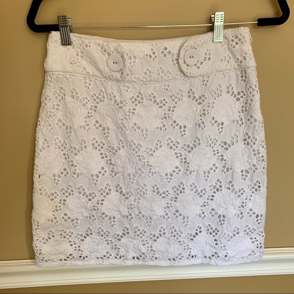 Cynthia Rowley Dresses & Skirts - Cynthia Rowley White Eyelet Skirt